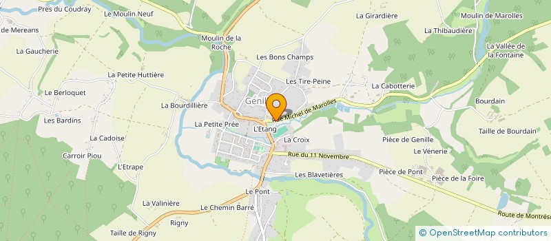 localisation de l'entreprise SCI DU 3 RUE MICHEL DE MAROLLES  GENILLE