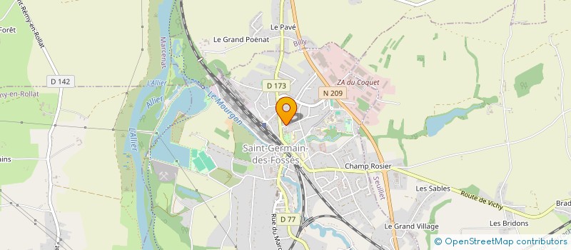 localisation de l'entreprise SCI DU 30 RUE BARDIAUX  SAINT-GERMAIN-DES-FOSSES