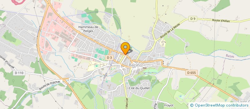 localisation de l'entreprise SCI DU 31 COURS GAMBETTA  BAZAS