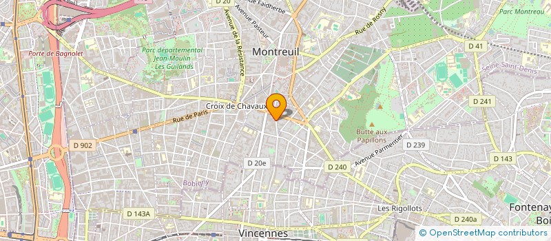 localisation de l'entreprise SCI DU 31 RUE STENDHAL à MONTREUIL