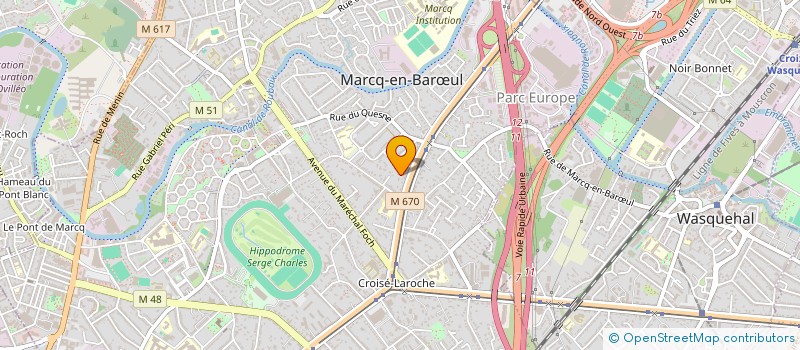 localisation de l'entreprise SCI DU 32 ET 32B RUE BETHUNE à MARCQ-EN-BARŒUL