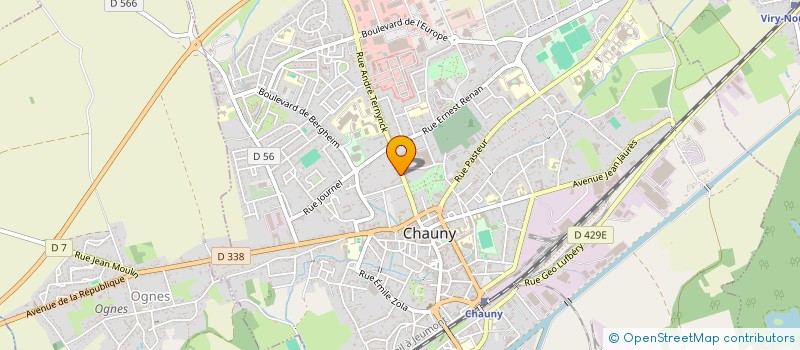 localisation de l'entreprise SCI DU 33  CHAUNY