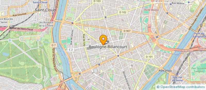 localisation de l'entreprise SCI DU 33 AV ANDRE MORIZET à BOULOGNE-BILLANCOURT