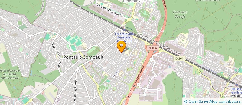 localisation de l'entreprise SCI DU 33 AV CHARLES ROUXEL à PONTAULT-COMBAULT