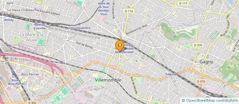 localisation de l'entreprise SCI DU 33 AVENUE OUTREBON à VILLEMOMBLE
