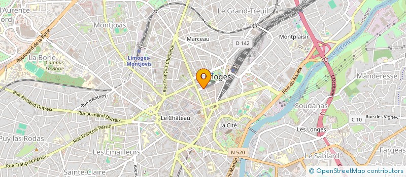 localisation de l'entreprise SCI DU 33 BIS COURS BUGEAUD à LIMOGES
