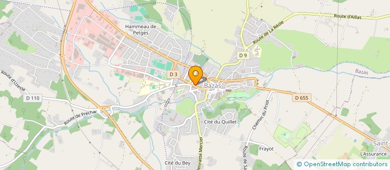 localisation de l'entreprise SCI DU 33 COURS DU GENERAL DE GAULLE  BAZAS