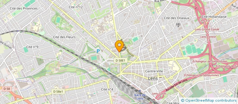 localisation de l'entreprise SCI DU 33 ROUTE DE LA BASSEE  LENS