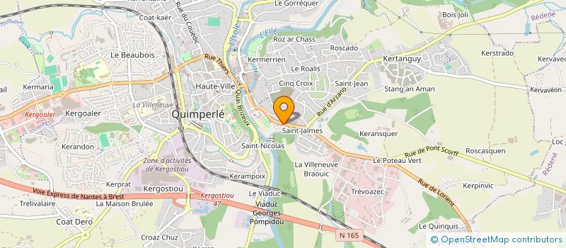 localisation de l'entreprise SCI DU 34  QUIMPERLE