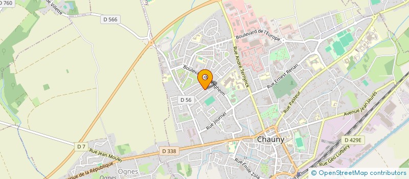 localisation de l'entreprise SCI DU 35-37 à CHAUNY