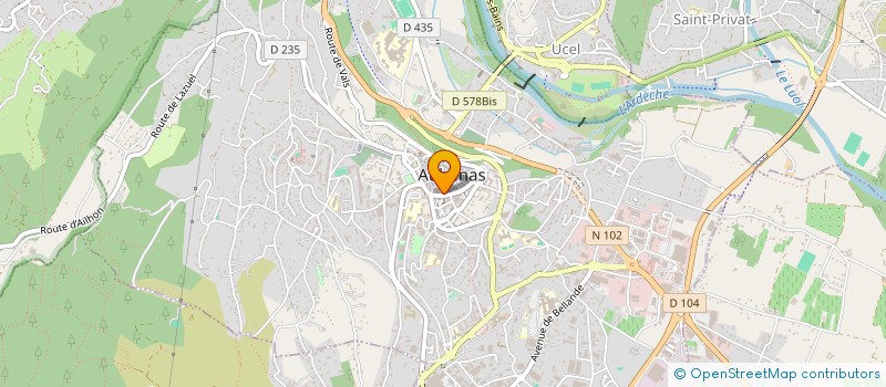 localisation de l'entreprise SCI DU 38 BLD GAMBETTA à AUBENAS