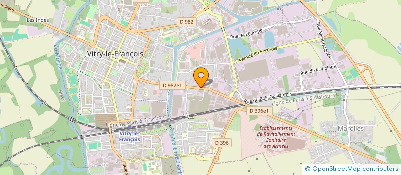 localisation de l'entreprise SCI DU 38 FG DE SAINT DIZIER à VITRY-LE-FRANCOIS