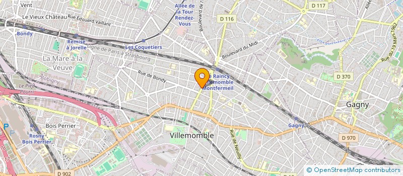 localisation de l'entreprise SCI DU 39 AV DU RAINCY  VILLEMOMBLE