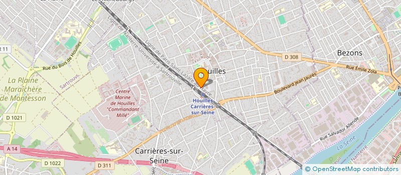 localisation de l'entreprise SCI DU 4 AVENUE CHARLES DE GAULLE  HOUILLES