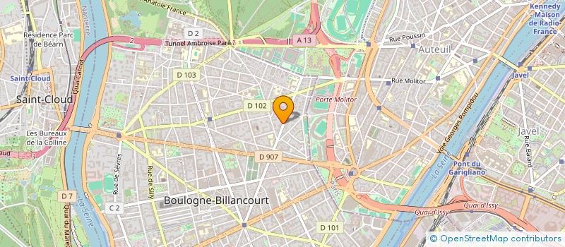 localisation de l'entreprise SCI DU 4 BOULEVARD DES DRYADES à BOULOGNE-BILLANCOURT