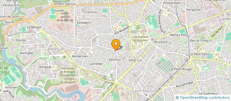 localisation de l'entreprise SCI DU 4 R COMMANDANT DROGOU  BREST