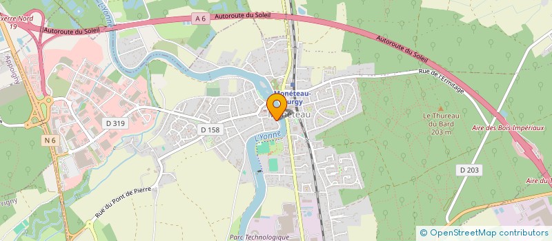 localisation de l'entreprise SCI DU 4 RUE DE L'YONNE à MONETEAU