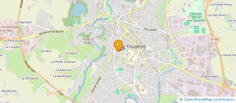 localisation de l'entreprise SCI DU 4 RUE DU CHAMP ROSSIGNOL  FOUGERES