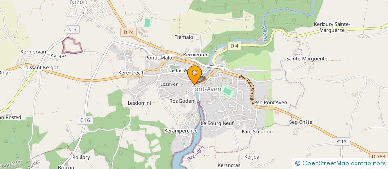 localisation de l'entreprise SCI DU 4 RUE DU PORT à PONT-AVEN