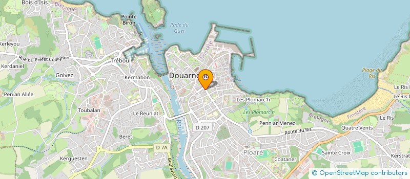 localisation de l'entreprise SCI DU 4 RUE JEAN JAURES  DOUARNENEZ