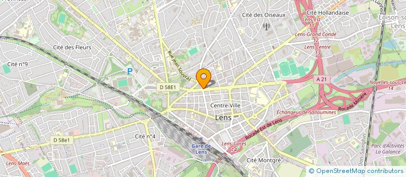 localisation de l'entreprise SCI DU 4 SEPTEMBRE  LENS