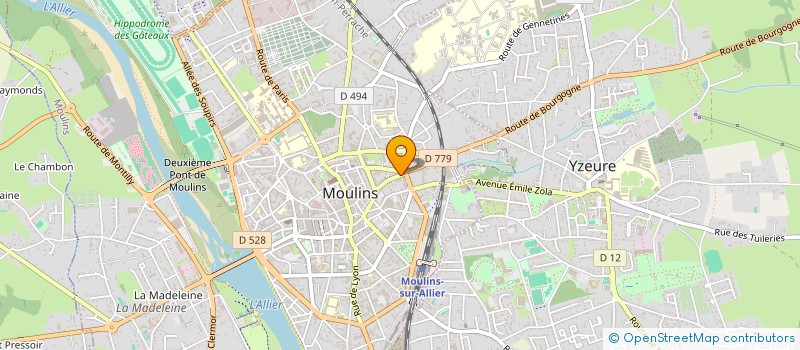 localisation de l'entreprise SCI DU 40 R DE BOURGOGNE A MOULINS à MOULINS
