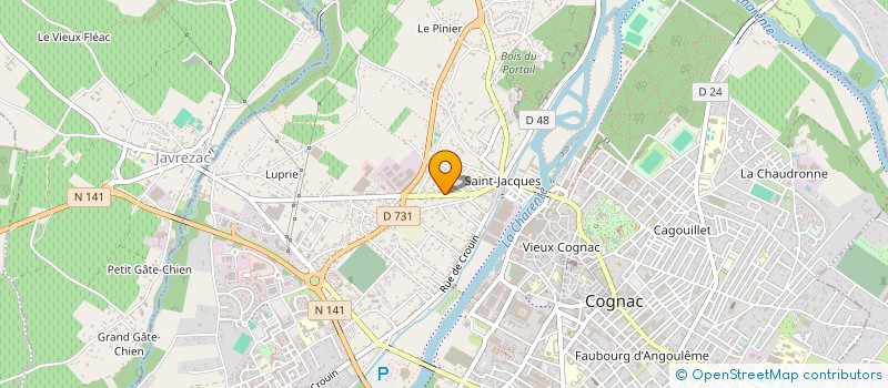 localisation de l'entreprise SCI DU 41 BD DENFERT ROCHEREAU à COGNAC