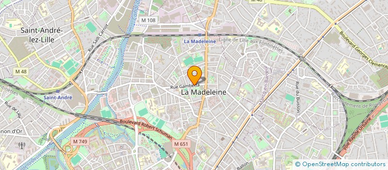 localisation de l'entreprise SCI DU 42 RUE GAMBETTA à LA MADELEINE