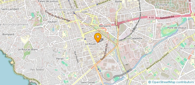 localisation de l'entreprise SCI DU 42 RUE LIANDIER à MARSEILLE 8EME