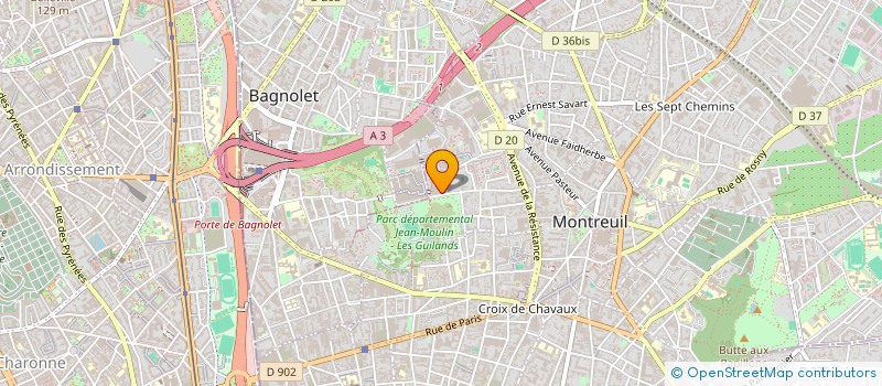 localisation de l'entreprise SCI DU 43 R ST DENIS à MONTREUIL
