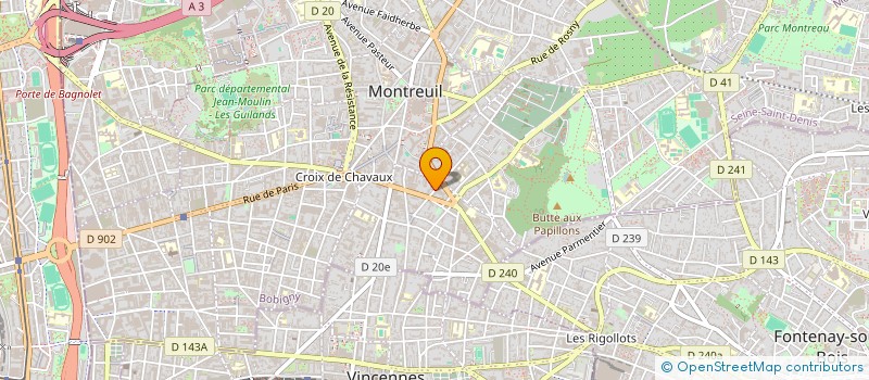 localisation de l'entreprise SCI DU 44 AU 48 CONDORCET à MONTREUIL