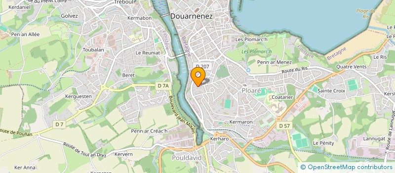 localisation de l'entreprise SCI DU 45 RUE PASTEUR  DOUARNENEZ