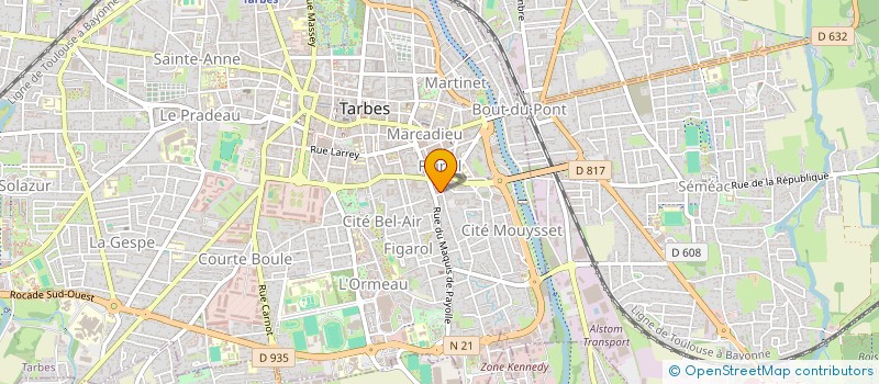 localisation de l'entreprise SCI DU 45BIS  TARBES