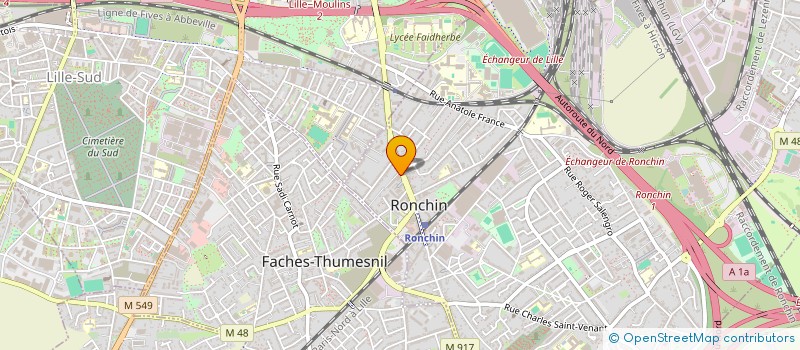 localisation de l'entreprise SCI DU 49 51 BD GENERAL LECLERC  RONCHIN