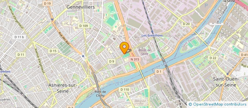 localisation de l'entreprise SCI DU 49 AV DES GRESILLONS à GENNEVILLIERS