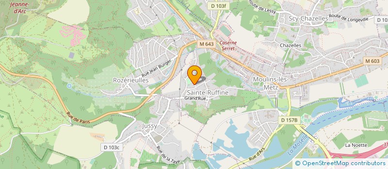 localisation de l'entreprise SCI DU 4BIS RUE DES DRAPIERS  JUSSY