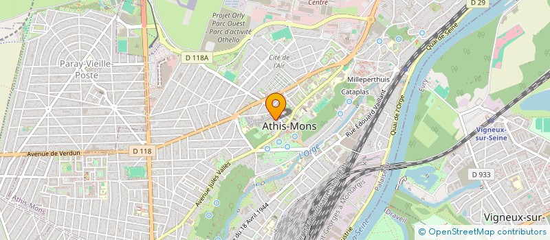 localisation de l'entreprise SCI DU 5 ALLEE D'OZONVILLE à ATHIS-MONS