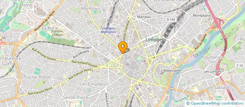 localisation de l'entreprise SCI DU 5 PLACE DENIS DUSSOUBS à LIMOGES