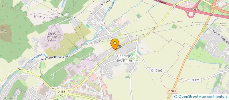 localisation de l'entreprise SCI DU 5 RUE DE LA REPUBLIQUE  HESDIGNEUL-LES-BETHUNE