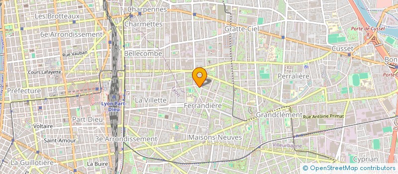 localisation de l'entreprise SCI  DU 5 RUE LAFONTAINE  VILLEURBANNE