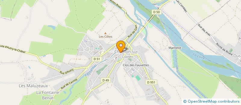 localisation de l'entreprise SCI DU 51 R JULES CESAR  CHATILLON-SUR-LOIRE