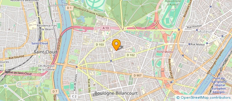 localisation de l'entreprise SCI DU 51RUE GAMBETTA à BOULOGNE-BILLANCOURT