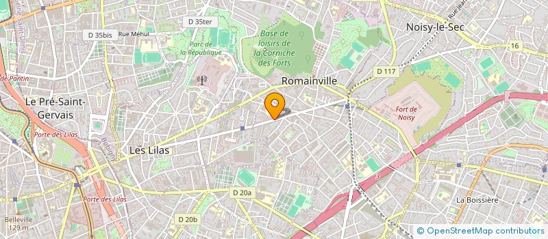 localisation de l'entreprise SCI DU 52 RUE ALEXANDRE DUMAS A ROMAINVILLE à ROMAINVILLE