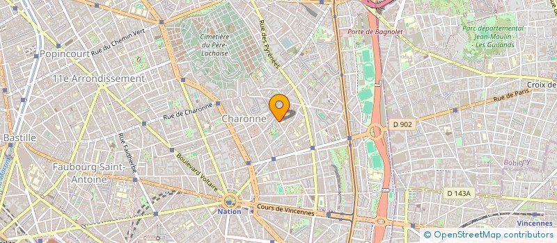 localisation de l'entreprise SCI DU 52 RUE DE LA REUNION  PARIS