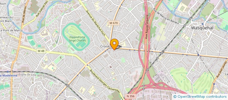 localisation de l'entreprise SCI DU 53 RUE BASSE à MARCQ-EN-BARŒUL