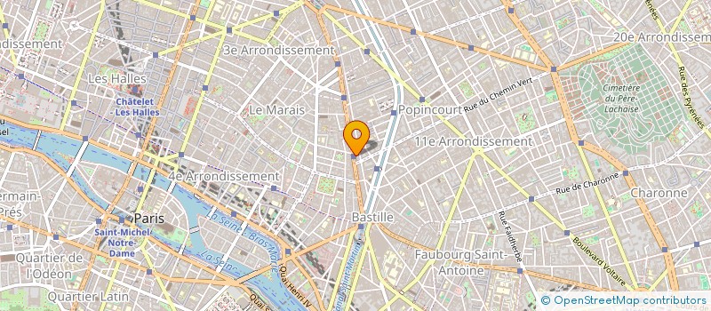 localisation de l'entreprise SCI DU 54 BD BEAUMARCHAIS  PARIS