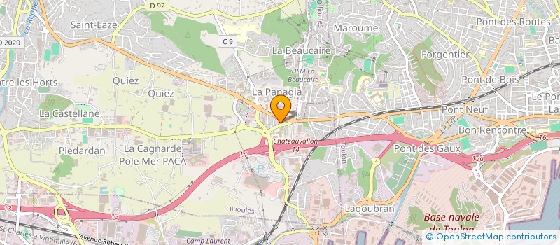 localisation de l'entreprise SCI DU 54 BOULEVARD GEORGES CLEMENCEAU  OLLIOULES