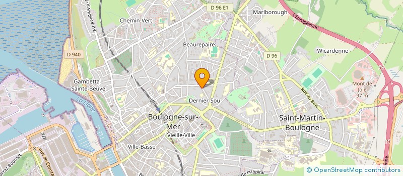 localisation de l'entreprise SCI DU 54 RUE DE CALAIS  BOULOGNE-SUR-MER