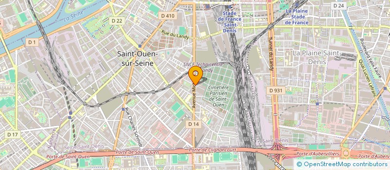 localisation de l'entreprise SCI DU 57 AV MICHELET ST OUEN à SAINT-OUEN-SUR-SEINE