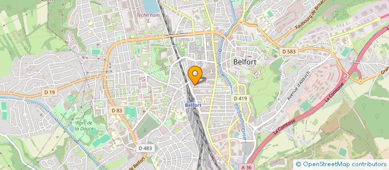 localisation de l'entreprise SCI DU 57 FG DE FRANCE à BELFORT